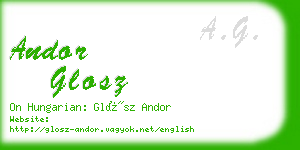 andor glosz business card